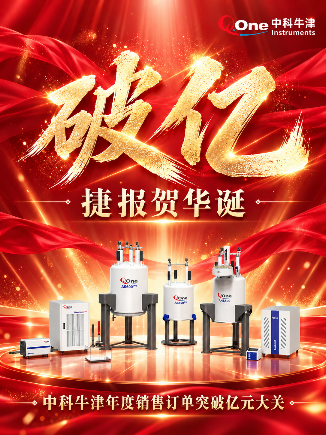捷报贺华诞｜中科牛津年度销售订单突破亿元大关